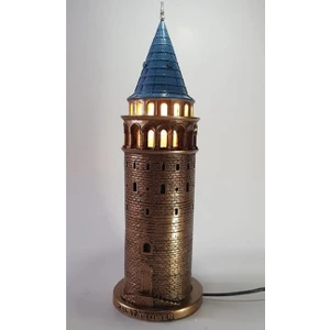 Hediye Seviyorum Galata Kulesi Biblo Bronz Lamba