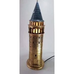Hediye Seviyorum Galata Kulesi Biblo Altın Lamba