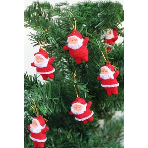 6 Adet Küçük Noel Baba Yılbaşı Çam Ağacı Süsü