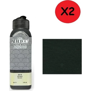 Akrilik Boya 140 Ml Siyah 2'li