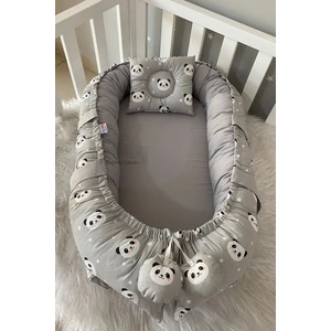 Jaju Baby Gri Panda Lüx Tasarım  Babynest