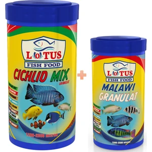 Cichlid Mix 1000 ml + Malawi Granulat 250 ml Balık Yemi