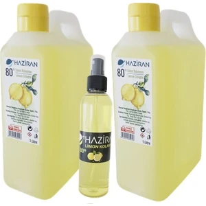 80 Derece Limon Kolonyası 1 Lt x 2 Adet + 80 Derece Sprey Limon Kolonyası 200 ml