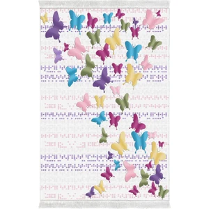 Alanur Home Yıldız Kaymaz Deri Tabanlı Saçaklı Yıkanabilir Dijital Halı