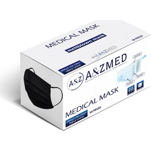 A&zmed Meltblown Katmanlı 3 Katlı Cerrahi Maske - Siyah
