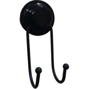 Metal Vakumlu Çiftli Askılık Siyah