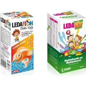Ledafish Balık Yağı 150 ml Portakallı - Ledavit Multivitamin ve Multimineral Şurup 150 ml