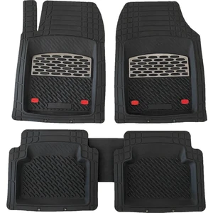 Hyundai Matrix 2001-2010  Havuzlu Kauçuk Ayak Dayama Yerli Altı Cırtlı Paspas Takımı