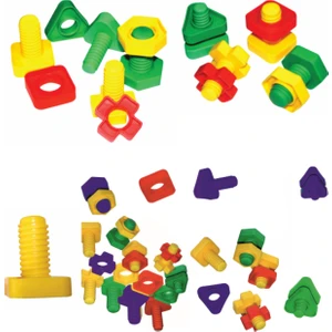 King Kids Vidalı Eğitici Şekiller 64 Parça
