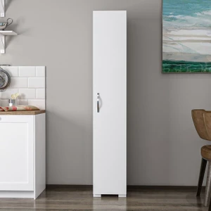 Liza Tek Kapılı Çok Amaçlı Dolap -Beyaz