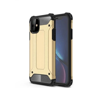 - Apple iPhone 11 - Kılıf Çift Katman Zırh Tank Crash Military Kapak - Gold - T9909