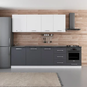 280 cm Mutfak Dolabı Beyaz Antrasit 280-A3