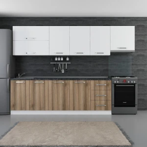 300 cm Mutfak Dolabı Beyaz Dore 300-D8