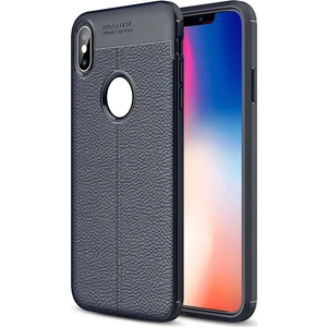 Hesaplı Dünya iPhone x Kılıf Koruyucu Esnek Tpu Silikon Lacivert Hns