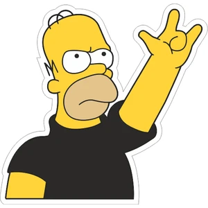 Nef Dijital Simpsons Rock You Sticker-Etiket  6x6