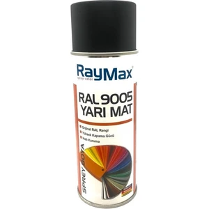 Akrilik Sprey RAL9005 Yarı Mat Siyah 400ML.MADE In Germany