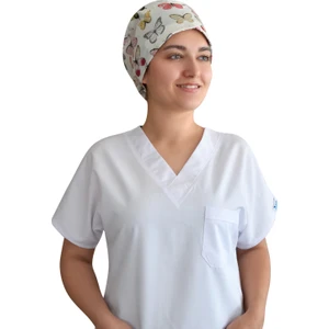 Nur Ortopedi Kelebekli Doktor Hemşire Hastane Aşçı Cerrahi Bonesi