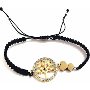 Funny Takı Altın  Renkli Hematit Kalpli Rengarenk  Mineli ve Parlak  Taşlı Bileklik