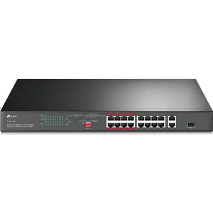 TL-SL1218P, 16-Port 10/100 Mbps + 2-Port Gigabit Rackmount Switch with 16-Port PoE+