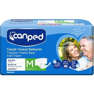 Belbantlı Tekstil Yüzeyli Hasta Bezi Medium 30'lu