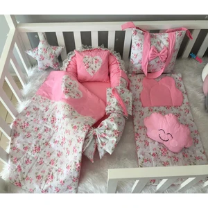 Jaju Baby Çiçek Desenli 8`li Set Babynest