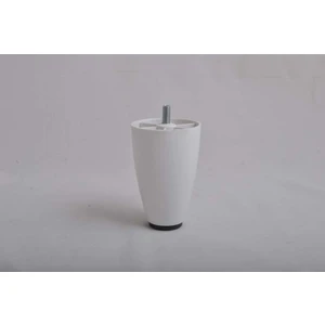 Armut Plastik Baza Ayağı - Kanepe Ayağı - Koltuk Ayağı - Beyaz Renk - 10 cm - 4 Adet (İnce vida M8)