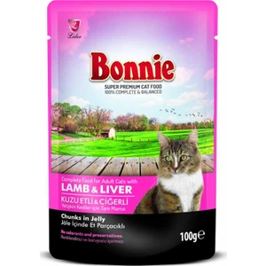 Pouch Kuzu Etli ve Ciğerli Yetişkin Kedi Konservesi 100GR
