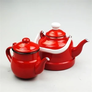 Emaye Caydanlık Takım Kırmızı