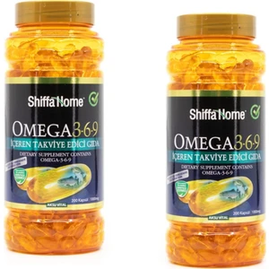 Shiffa Home Omega 3-6-9 1000 mg 200 Kapsül x 2 Adet