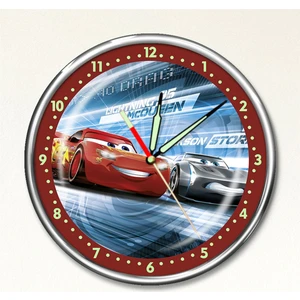 Dekor Loft Dekor Loft Premium Gece Parlayan Şimşek Mcqueen Çocuk Odası Duvar Saati