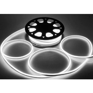4 MT 220 V Esnek Çift Taraflı Neon Hortum Şerit Led Işık Aydınlatma + Güç Fişi BEYAZ