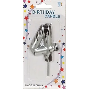 Mum Rakam Gümüş Siyah 4