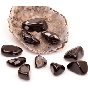 Taş Sandığı Obsidyen Taşı Kütle - Kar Tanesi Obsidyen