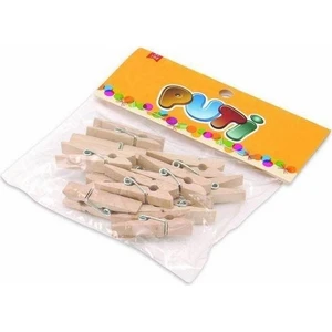 Ahşap Büyük Mandal Natural 12'li