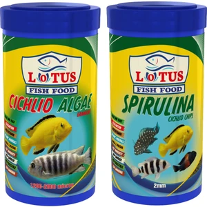 Cichlid Algae 1000 ml + Spirulina 1000 ml Balık Yemi