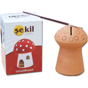 Şekil Seramik Obje Mantar Kumbara Boyama Seti