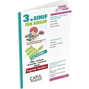 Çap Yayınları Tüm Dersler Yaprak Test Çap Yayınları 3. Sınıf