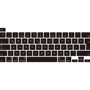 Apple Macbook Pro 13" 2020 A2338 (M1) Silikon Klavye Koruyucu Türkçe Touchbar