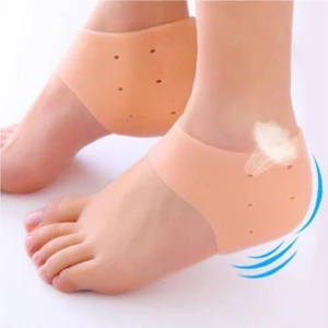 Medlon Silikon Topuk Gömlek Gömleği Dikeni Çatlak Ten Rengi Beyaz Çorap Topukluk Silikon Topukluk Topuk dikenii Esnek Silikon Topuk Gömlegi Topuk Diken i Çorabi Koruyucu Gömlek Tabanlik 1 Çift