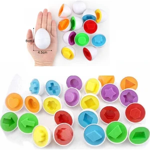 Geometrik Şekilli Yumurta Eşleme Bultak Oyunu 12'li