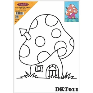 DKT011 Desenli Tuval Kompozit Boyama 25 x 35 cm
