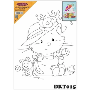 DKT015 Desenli Tuval Kompozit Boyama 25 x 35 cm