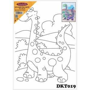 DKT019 Desenli Tuval Kompozit Boyama 25 x 35 cm