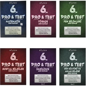 Bilfen Yayınları 6. Sınıf Pro Test Soru Bankası Seti 6'lı Set