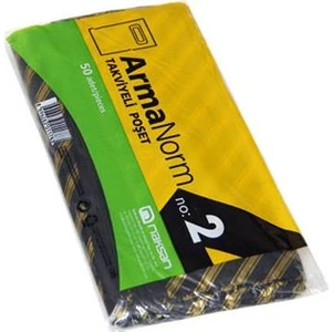 Mezpack 	 Naksan Diyagonal ( Çizgili) Takviyeli Poşet No:2 (5 Paket)