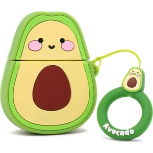 Bilişim Aksesuar Sevimli Silikon Avokado Apple AirPods Kılıf 1 2 Nesil Uyumlu