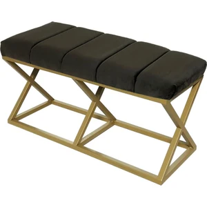 Siyah - Gold Bench Puf