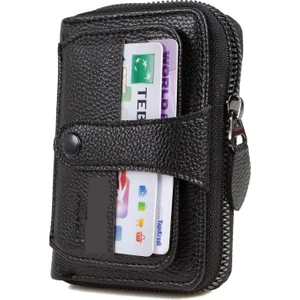 HT-70 Suni Deri 17 Adet Kartlık ve Kağıt Para Bölmeli Cüzdan Unisex