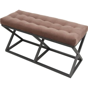 Kahve - Siyah Bench Puf