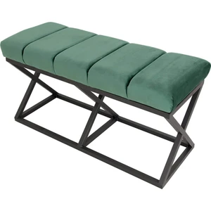 Siyah Ayaklı Yeşil Bench Puf